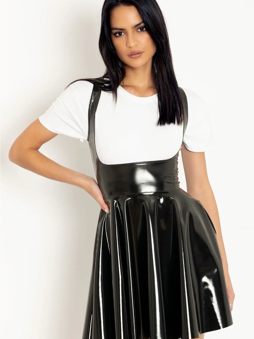 Blackmilk Clothing - Show Us Ya Tops PVC Underbust Dress - Size XS